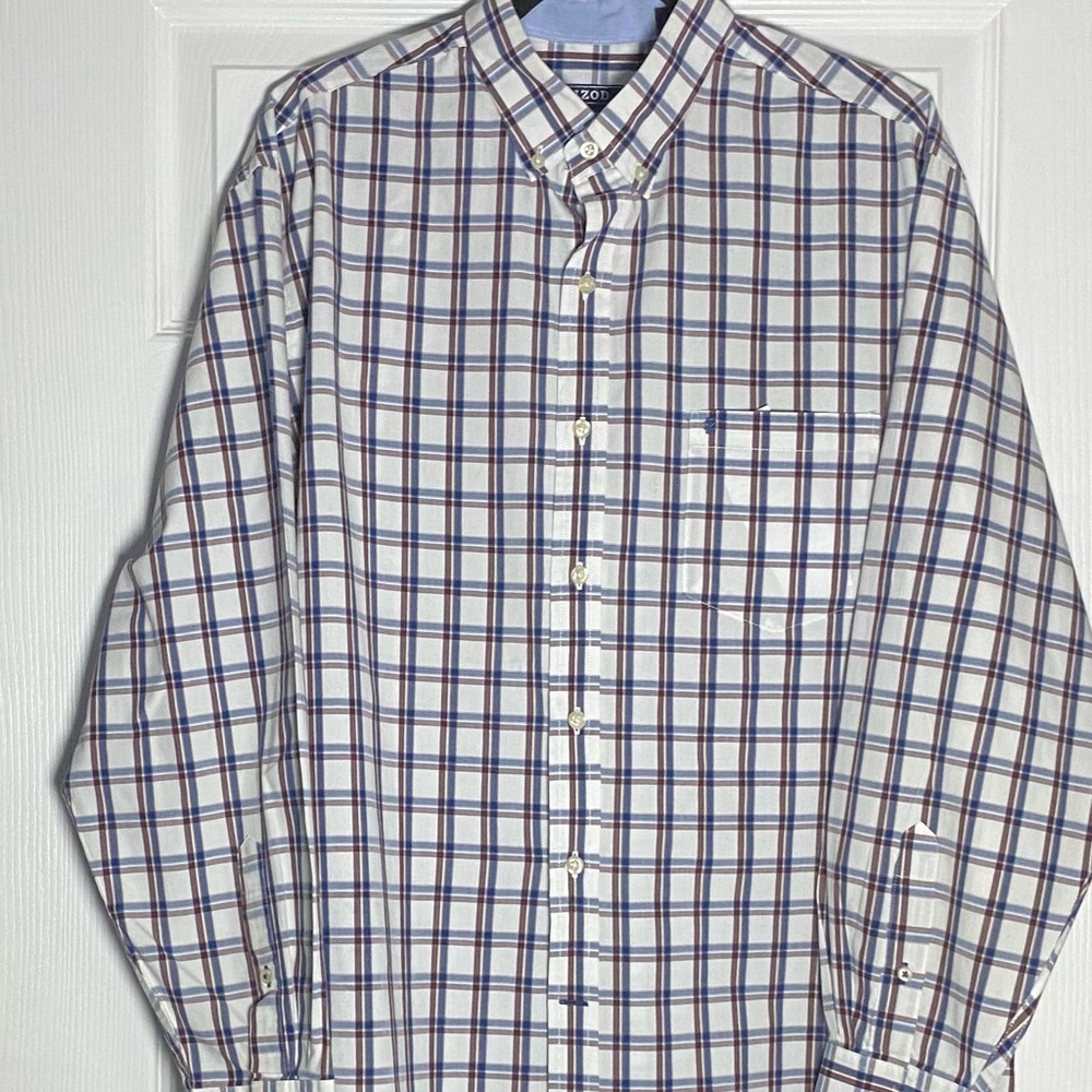 Izod Men's Multicolor Plaid Button Down Shirt